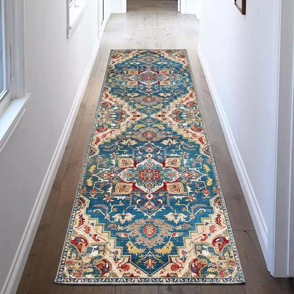 Hallway Entrance Rug Stain-Resistant Anti-Slip Mat Bedroom Kitchen Runner Rug Laundry Room Floor Mat Home Decor