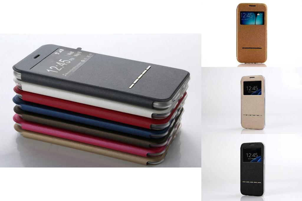 For Iphone 6s Flip Leather Case With Magnetic Closure For Durable Drop Guard