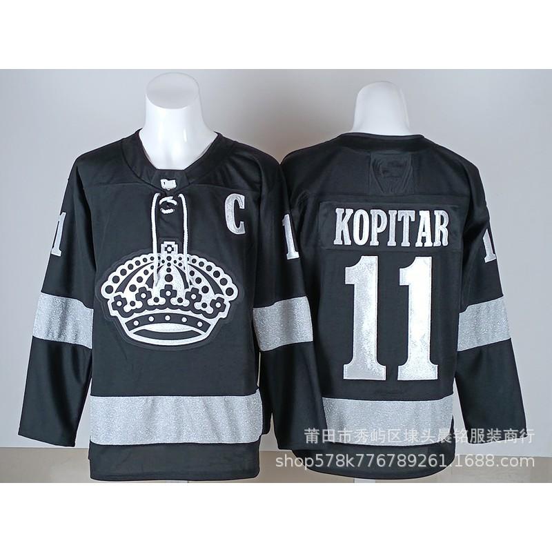 Los Angeles Kings Geborduurde Hockey Jersey Mannen Vrouwen Unisex IJshockey Fan Kleding Zwart Wit Streetwear Stijl