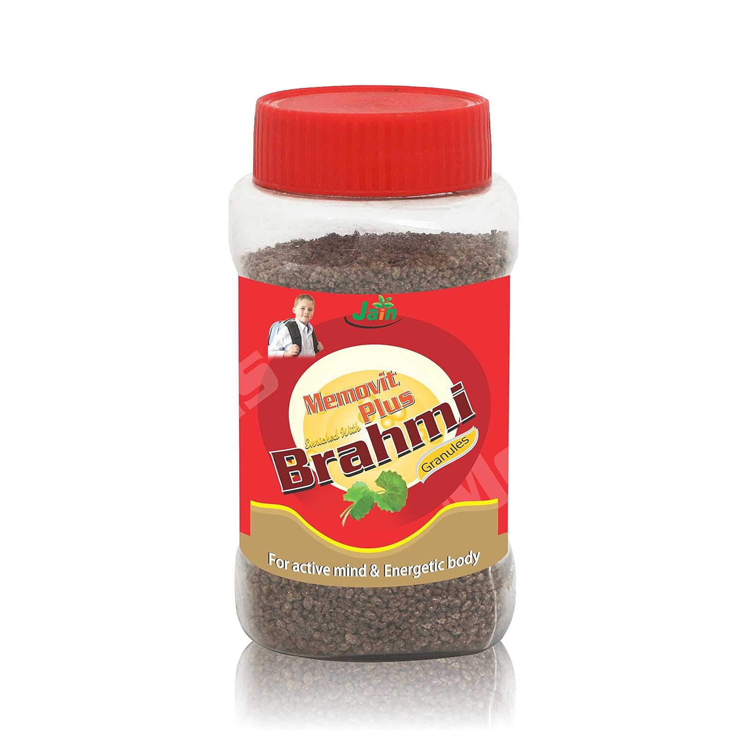 

Jain Memovit Plus Brahmi Granules 200 G Chocolate Flavor Herbal Wellness Mix Daily Nutrition Support for Kids and Adults