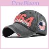 American Street Style Wash Cotton Baseball Cap With 3d Embroidery For Casual Women