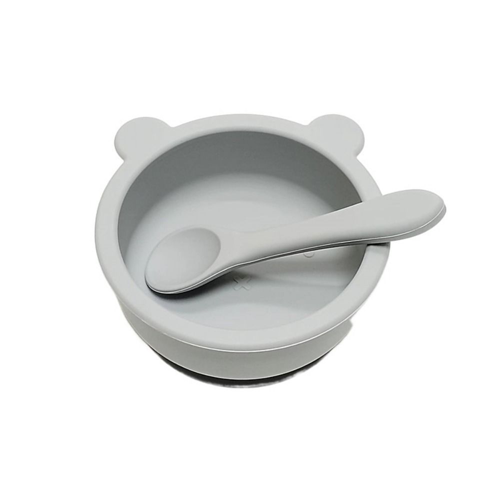 Flexible Feeding Tableware Waterproof Feeding Bowl Set Unbreakable Baby Bowls with Spoon  Toddlers