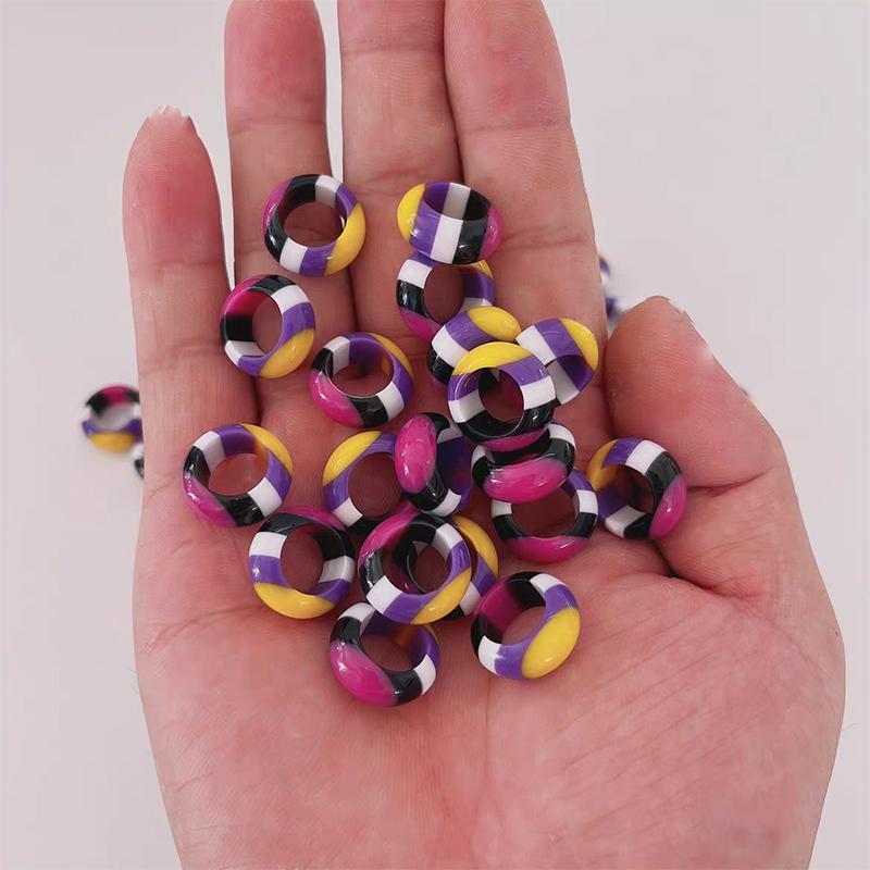 

100 Pcs Pigeon Leg Bands, Color Strip Middle Eastern Style Decorative Rings for Show Pigeons, Inner 10mm, Bird Supplies темно-коричневого