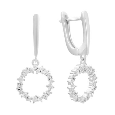 Silver Earrings with Cubic Zirkonia (2209249)