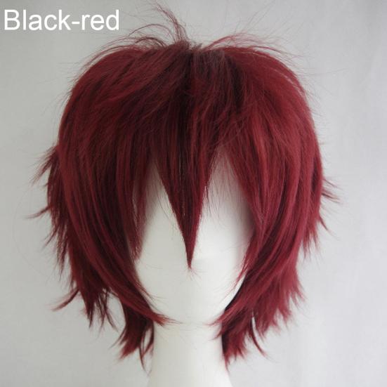 Orion Männer Frauen Multi-Color Kurze Gerade Haarteil Volle Perücke für Anime Party Cosplay