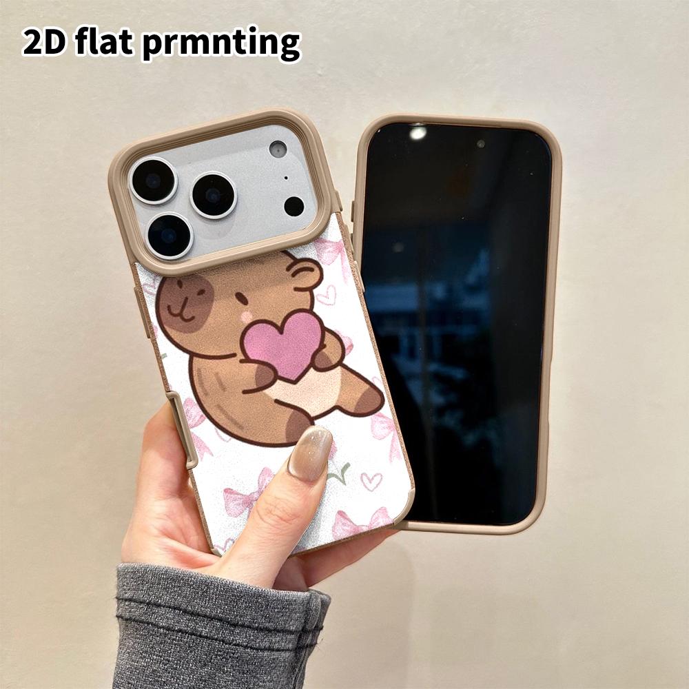 Phone Case: 2D Flat Lambskin Suitable for iPhone 18, 17, 16, 15, 14, 13 Pro Film Protective Case, Full of Girly Vibes, Christmas and Halloween Gift