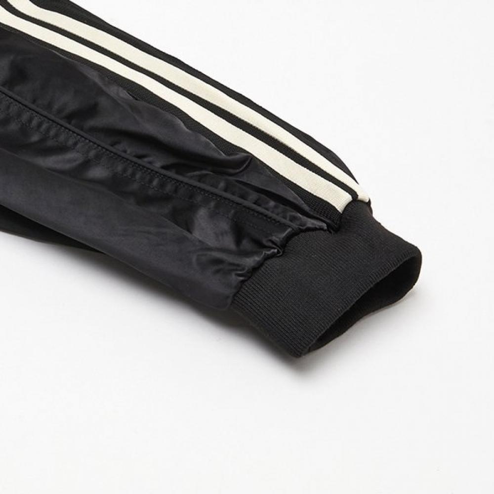 LAP Tape Sleeve Color Block Leather Blouson Jumper Ar1lz220