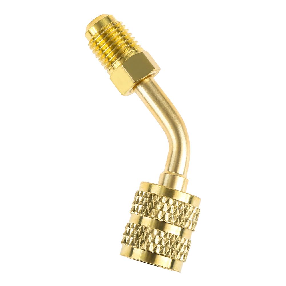 

Адаптер хладагента переменного тока, латунный адаптер переменного тока R410A, наружная резьба SAE 1/4, адаптер для заправочного шланга, насос 1/4 SAE, мужская резьба, автомобильные аксессуары