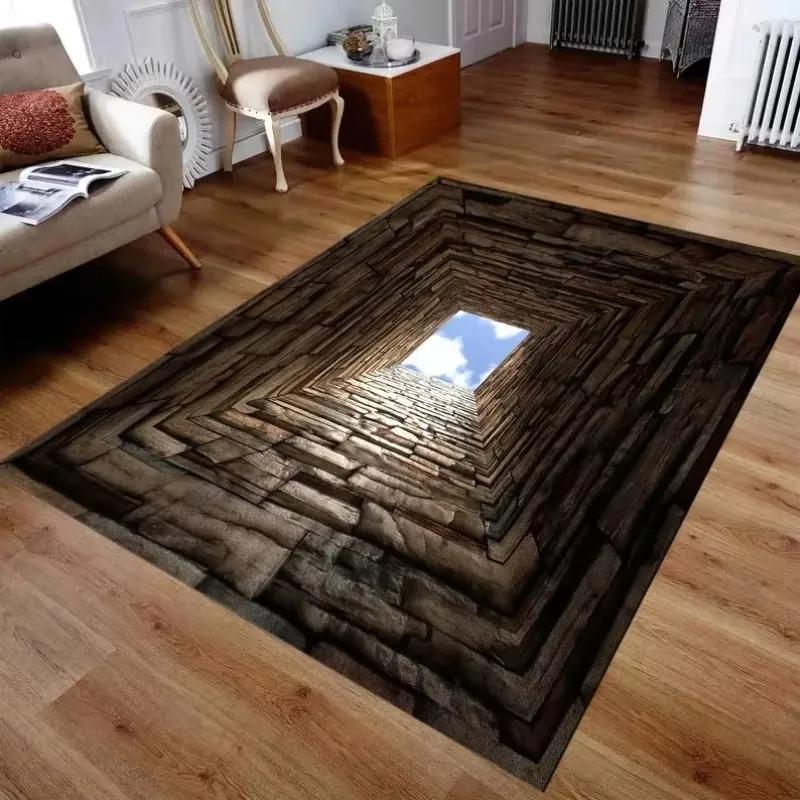 3D Desert Crack Water Design Carpet Bedroom Living Room Beach Style Rug Anti Slip Door Mat Foot Pad Living Room Decoration