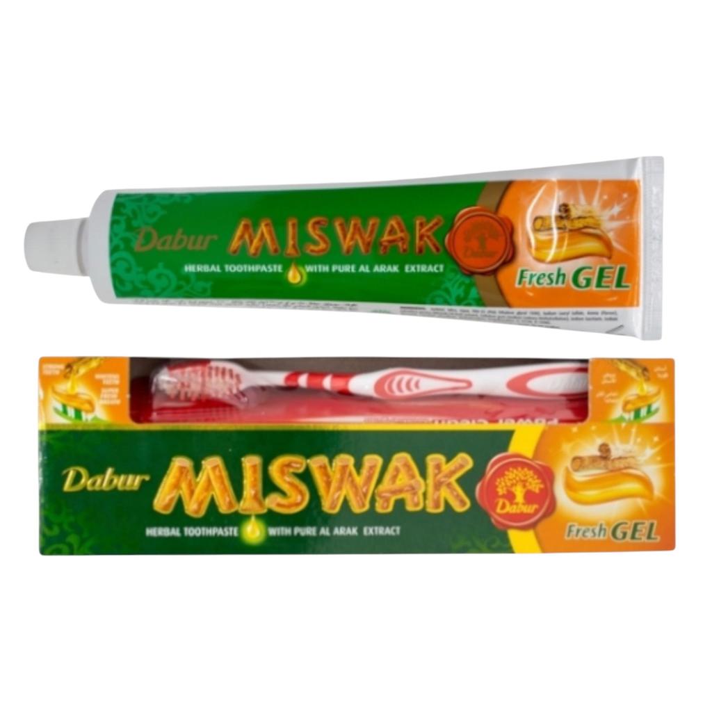 Dentifrice Miswak Gel Frais 135 g + Brosse à Dents GRATUITE - Dabur