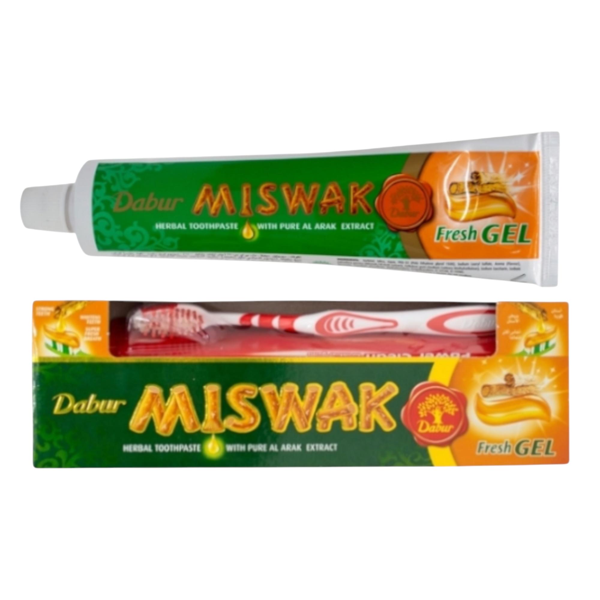 

Miswak Toothpaste Fresh Gel 135 g + FREE Toothbrush - Dabur 135 gm