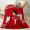 Ronaldo's Legacy In Red Flannel Blanket-Soft and Suitable for Sofas,Beds,Offices,Travel,All Seasons,Great Gift for Holidays and Birthdays.