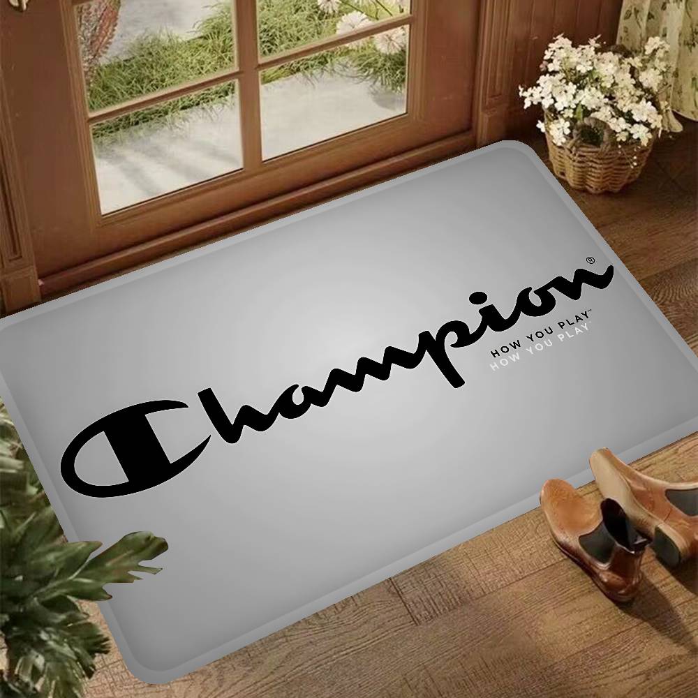 C-Champion brand logo Floor Mat Rectangle Anti-slip Home Soft Badmat Front Door Indoor Outdoor Mat el Decor Mat