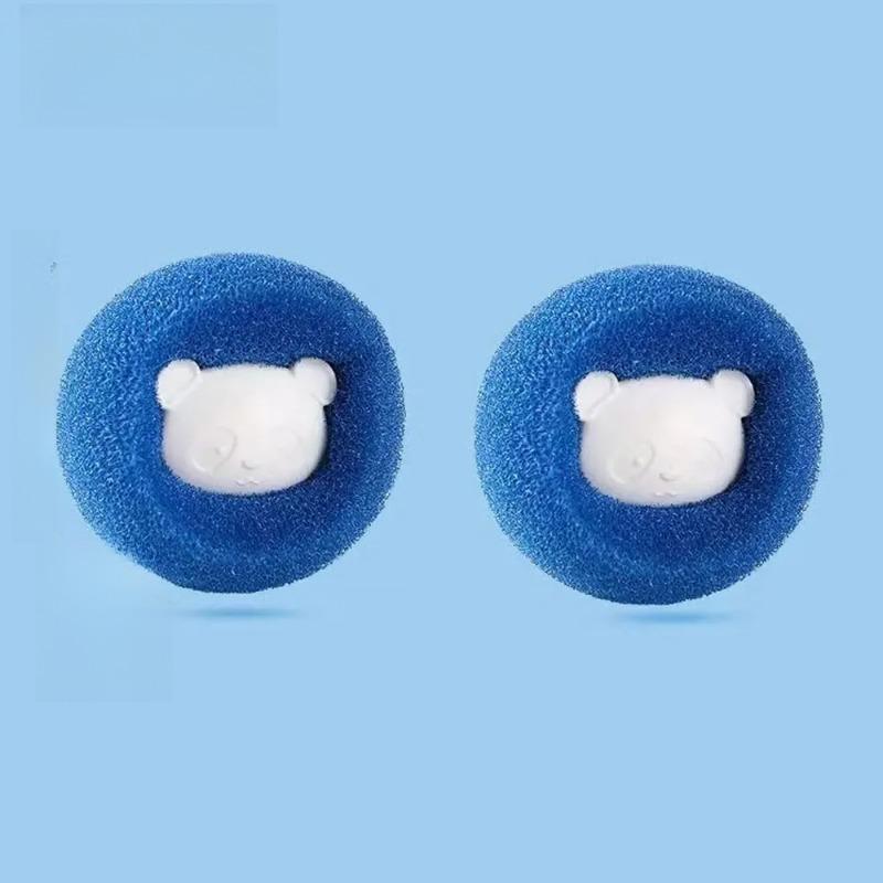 

Набір чарівних кульок для прання, багаторазовий інструмент для чищення волосся з одягу, засіб для видалення шерсті домашніх тварин, уловлювач котячої та собачої шерсті для пральної машини, кулька для прання blue,2pcs