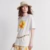 Chuyu Women's Oil Painting Print Loose T-shirt