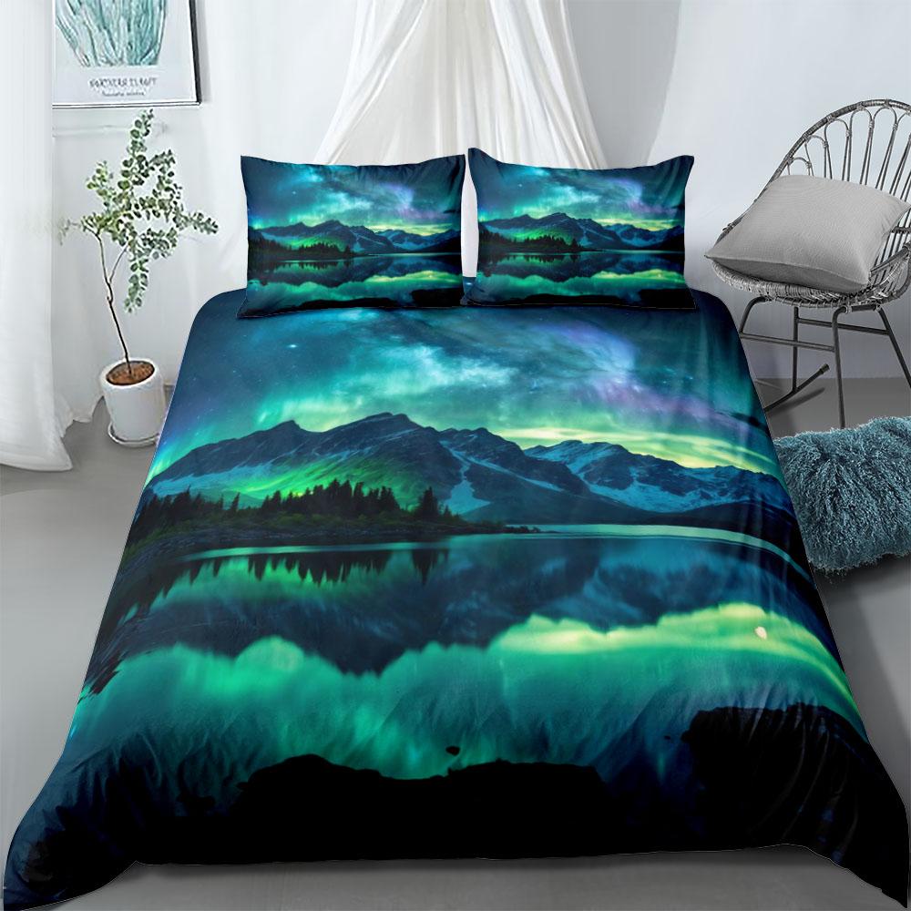 A Wolf in the Night Duvet Cover Set UK Single Double Queen US Twin Full King Size pkm Bed Linen Set