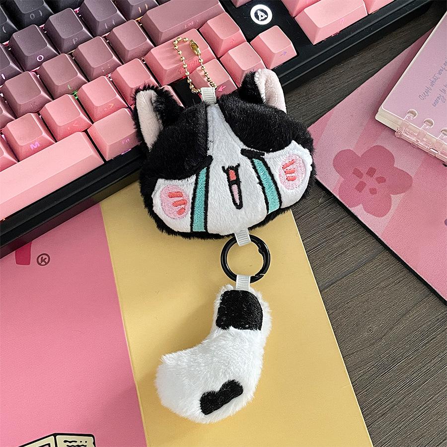 

Cute Long-tail Cat Plush Doll Bag Pendant Girl Heart Cat Doll Hanging Ornament Birthday Doll Gift Height about 15cm