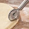 Stainless Steel Rolling Cutter Wheel for Kitchen Baking Tools Pizza Dough Crimper Pastry Edge Cutter with Textured Pattern Wheel