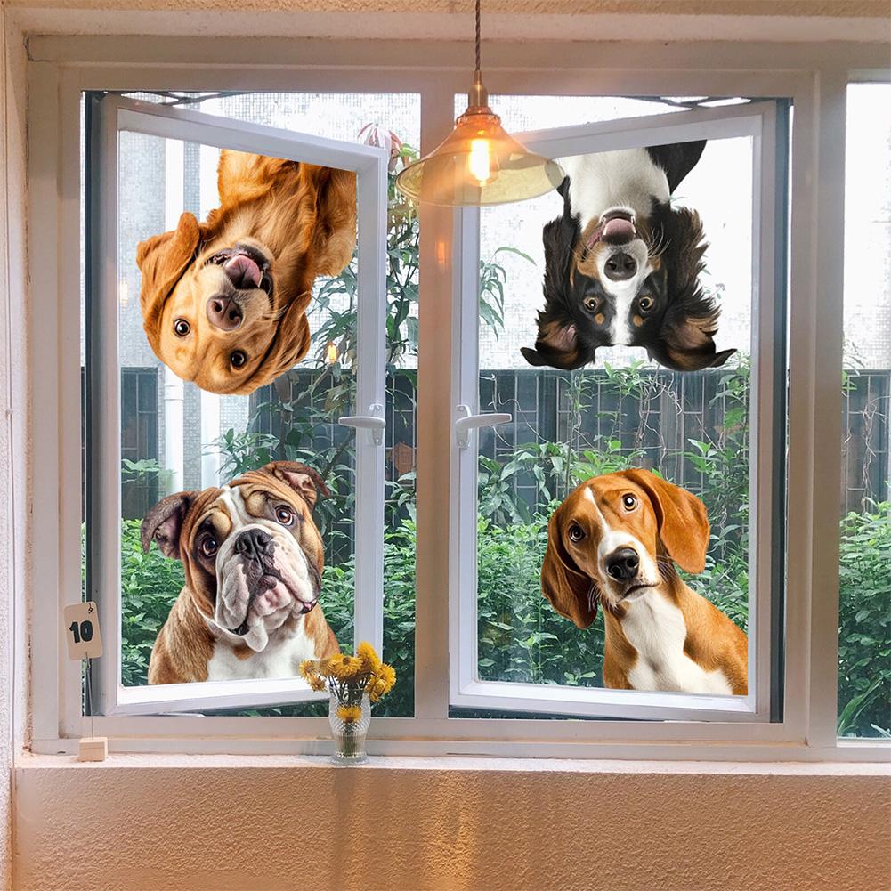 Dog Window Decals Lifelike Stickers Charming Window Decals