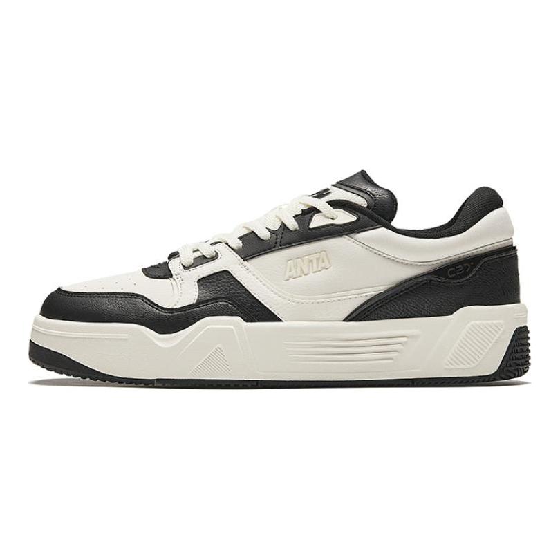Anta Durable Low-Top Skate Shoes Men Sneakers White Black 112438024-1