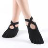Women Breathable Yoga Socks Five Toe Silicone Non-Slip Bandage Pilates Socks Ladies Ballet Dance Fitness Workout Cotton Socks