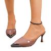 Fashion High Heels Pointed Toe Women Slippers Summer Fashion Elegant Mules Shoes 2025 New Party Dress Pumps Shallow Sandalias De Mujer