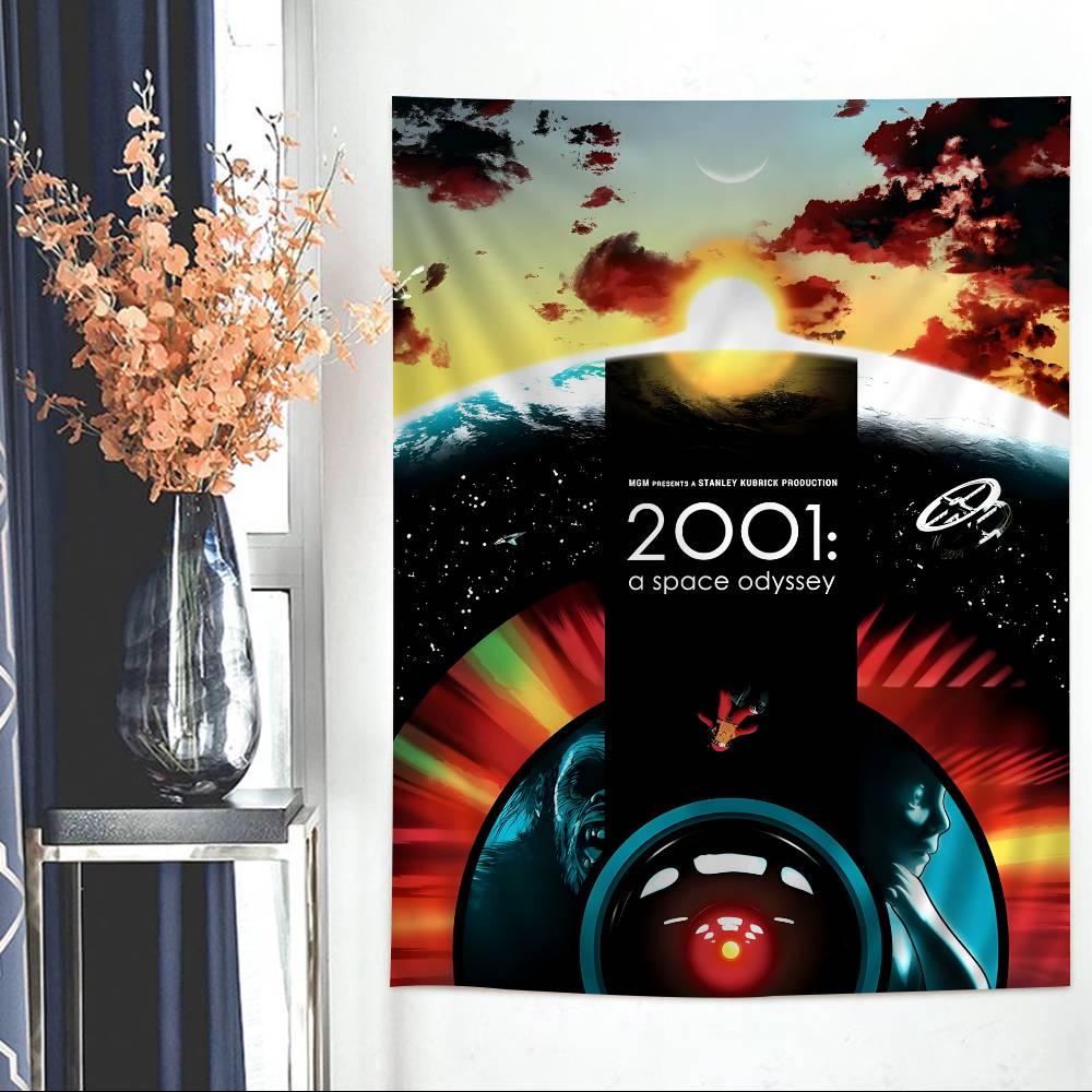 2001 A Space Odyssey Movie Cartoon Tapestry Wall Hanging Decoration Household Home Decor