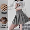Women High Waist Wool Pleated Mini Skirt 2026 Fall Slim A-line JK School Style Anti-chafing Safety Liner Two Length Options
