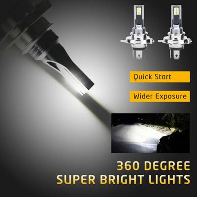 2Pcs LED Lamp Plug Play High Power IP68 Waterproof High Low Beam Headlight Bulb for SUV