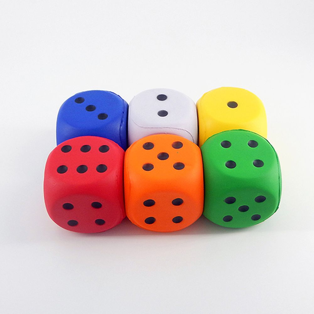 Toys Finger Training Soft Solid Color Squeeze Sponge Dice Point Dice Anti Stress Pressure Relief
