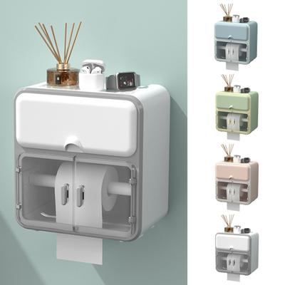 Scatola per fazzoletti senza punzonatura Forniture per la casa Portarotolo per bagno moderno Stile semplice Antipolvere Liscio