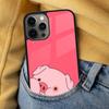 Cartoon Pig Piggy Soft Phone Case for iPhone 17 Air 16e Pro Max 15 Pro 13 14 Plus 11 12 MagSafe Magnetic Coque