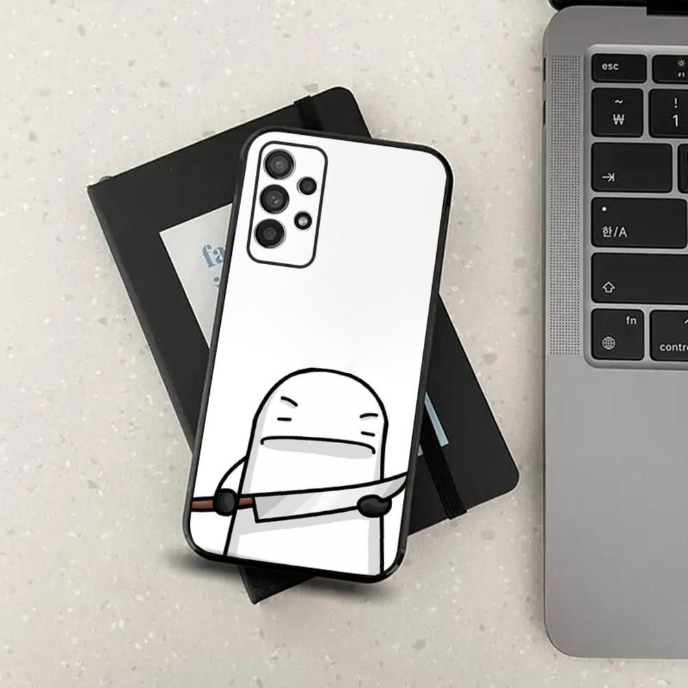 F-Flork Cute Funny Meme Phone Case For Samsung Galaxy A13,A21s,A22,A31,A32,A52,A53,A71,A80,A91 Soft Black Cover