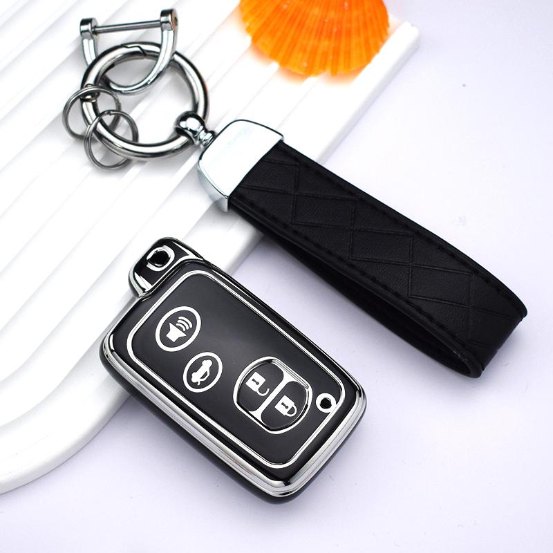 2/3/4 Botton For Toyota Land Cruiser Lc200 Prado 150 Camry Prius Crown Tpu Car Key Case Fob Cover Shell Keychain Accessories