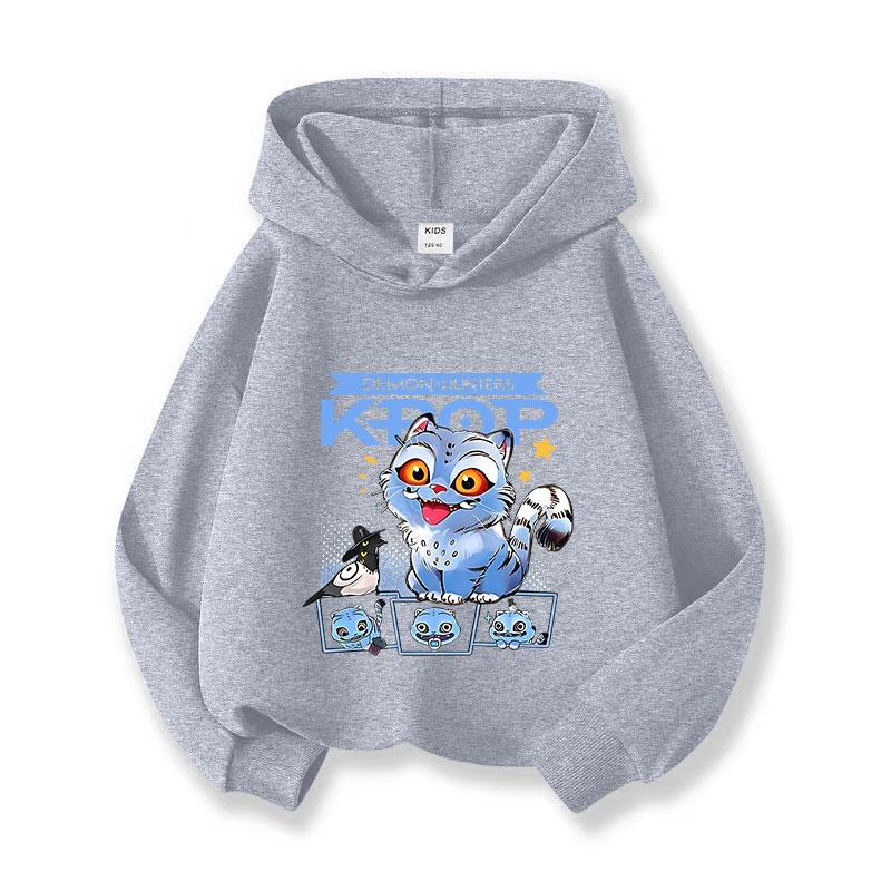 2025 Witcher Team New Children's Fashion Street Style Hoodie Casual Versatile Cartoon Printed Girls' Hoodie Sportswear