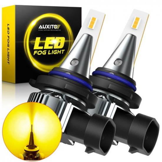 2x Auxito SUper LED Bright Fog Light Bulbs 9006 HB4 3000K 4000LM Golden Yellow