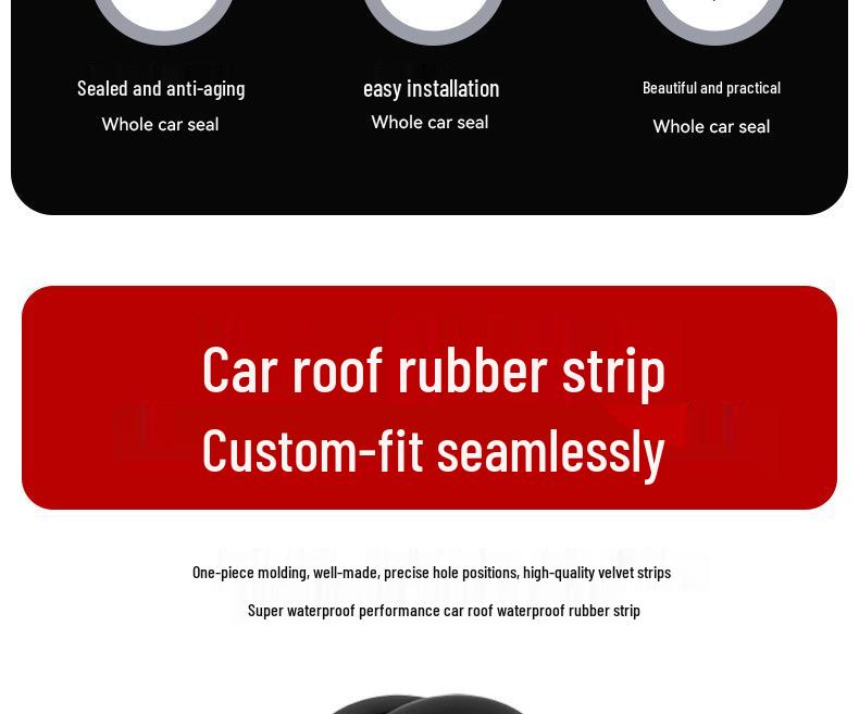 Chery A5 Roof Rack PVC Rubber Sealing Strips