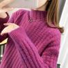 Women's Sweater Thickened Autumn/Winter High Collar Knitted Sweater Half High Collar