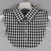 Ruffle Lapel White Fake Collar Women Detachable Collars Scarf False Collar Shirt Tie Plaid Female Removable Dickie Shirt Women