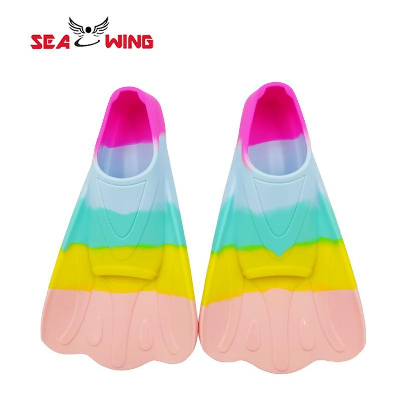Adult Training Swim Fins Freestyle Backstroke Butterfly Kick Silicone Flexible Fin Pool Ocean Diving Swimming