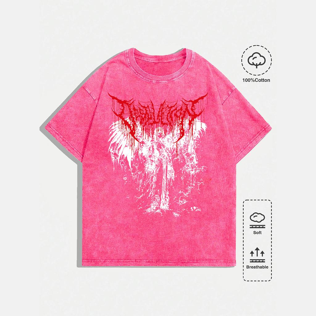 Men's Graphic Tees Shirt Unisex Cotton Oversized T-Shirt Short Sleeve Vintage Streetwear Casual Tee Top