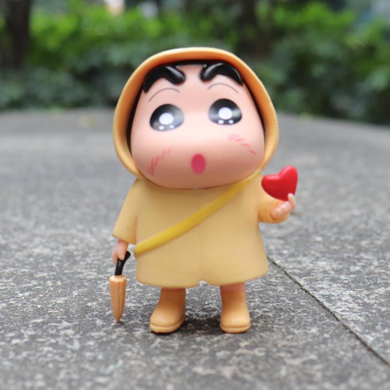Nohara Shinosuke Q Version, Raincoat Version, Crayon Shin-Shin, Confession, Love, Raincoat Shin-Shin, Boxed Figure.