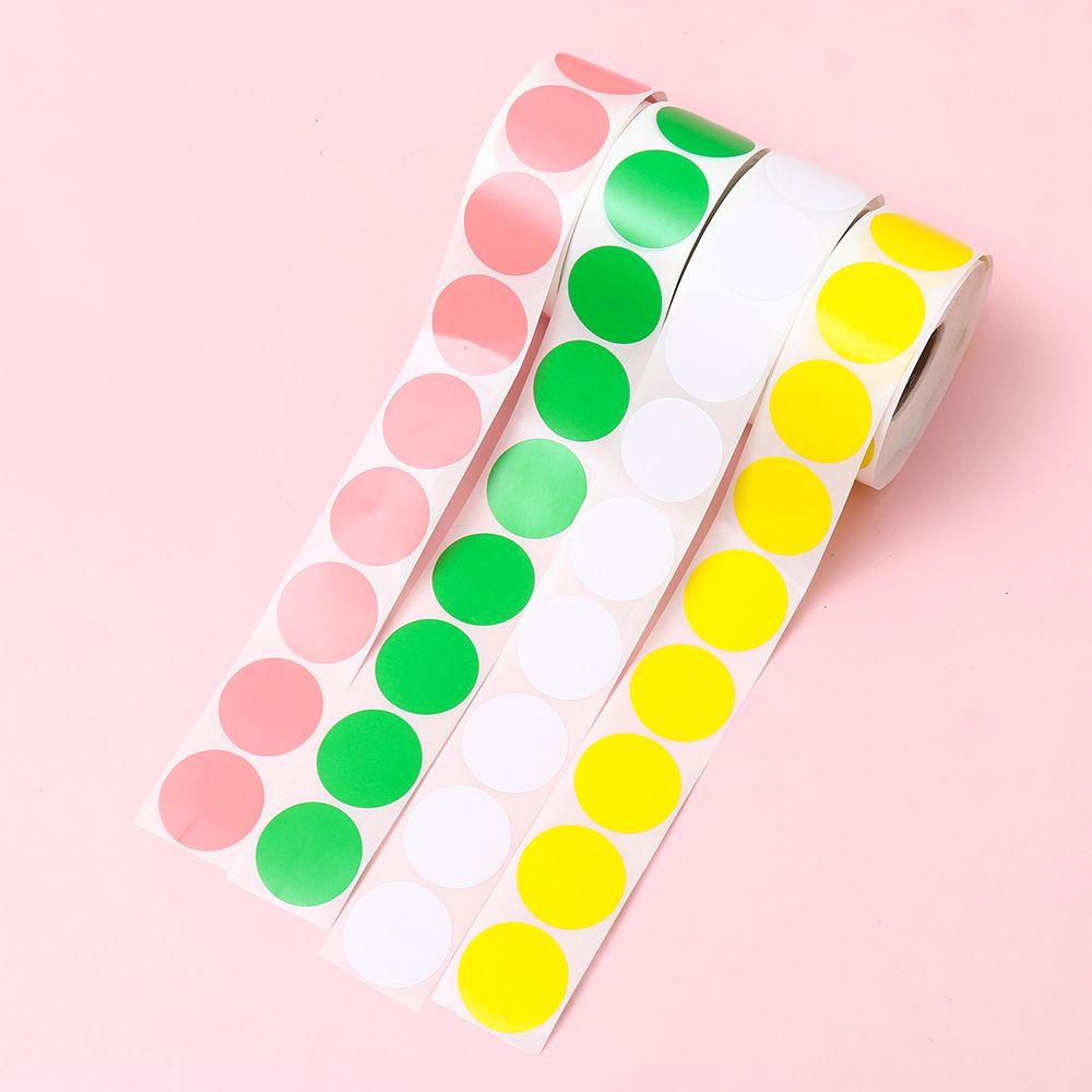 Circle Thermal Sticker Label Self-Adhesive Round Direct Thermal Label Thermal Sticker for DIY Logo Design QR Code Name Tag