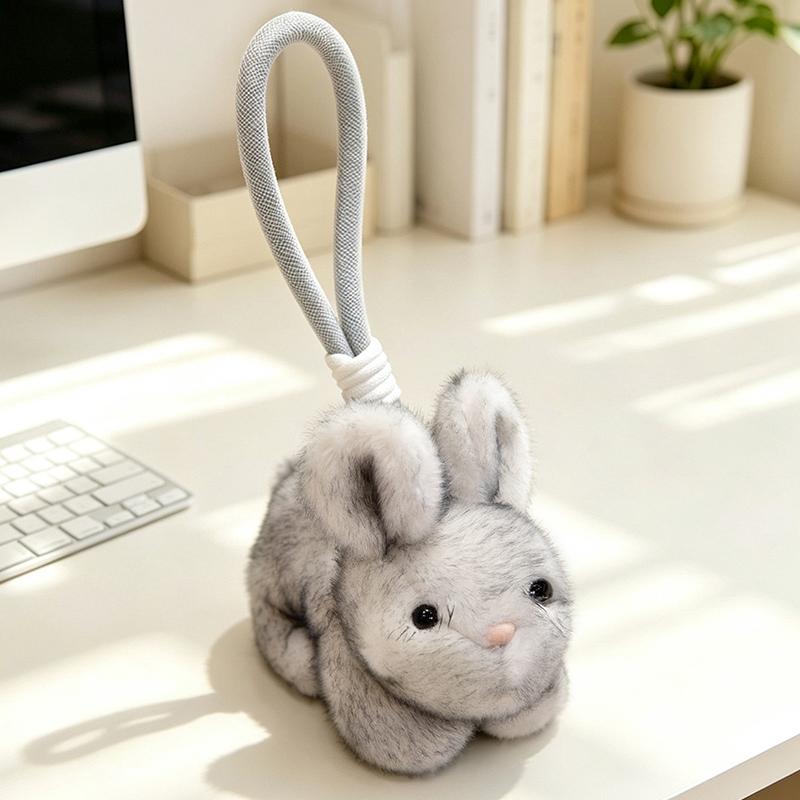 Sweet Fragrant Little Rabbit Plush Toys Soft Fluffy Mini Bunny Hanging Doll Kawaii Keychain Bags Decor Beautiful Car Interior