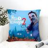 Lustiges Horrorspiel H-Hello Neighbor 2 Kissenbezug Leinen Kissenbezug Sofa Heimdeko Kissenhülle Kissenbezug