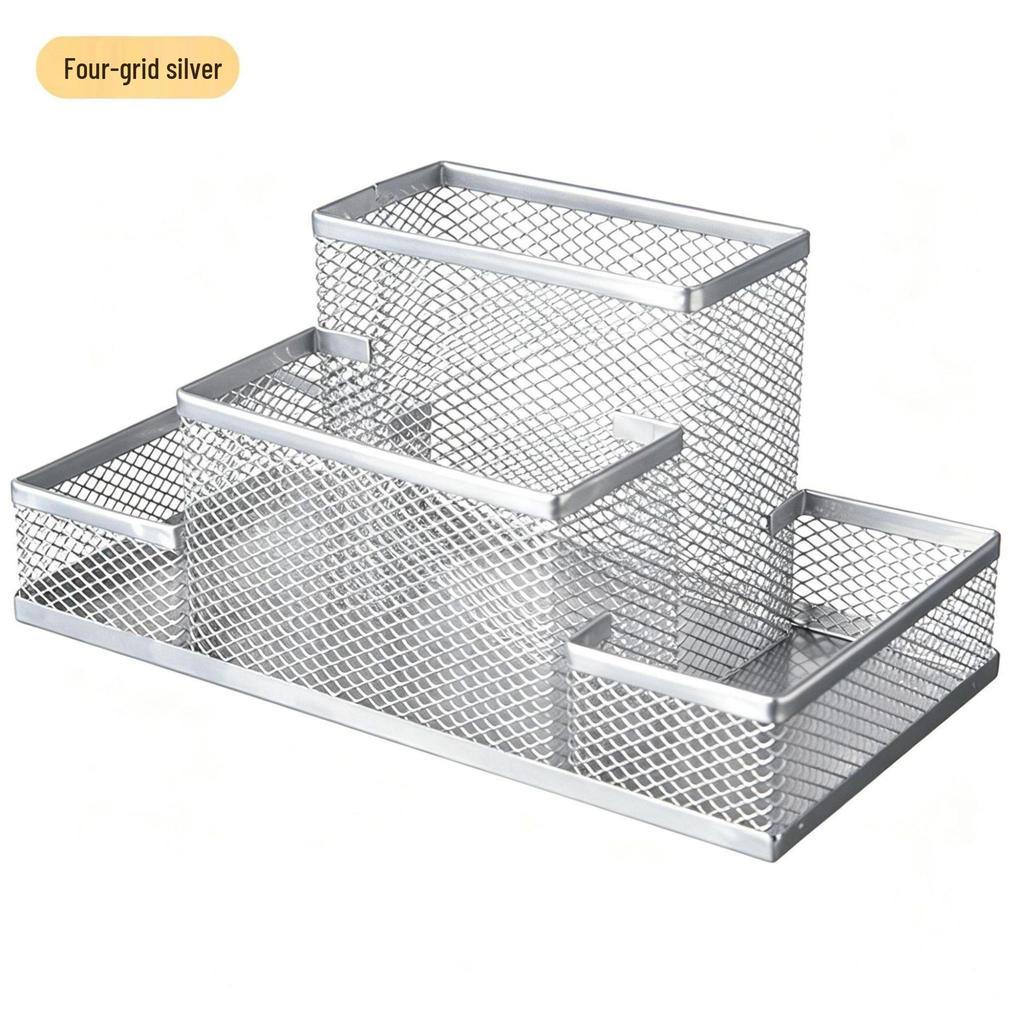 Multifunctional Metal Pen Holder – Stylish Iron Art Stationery Storage with High-End Appeal for Desk Organization