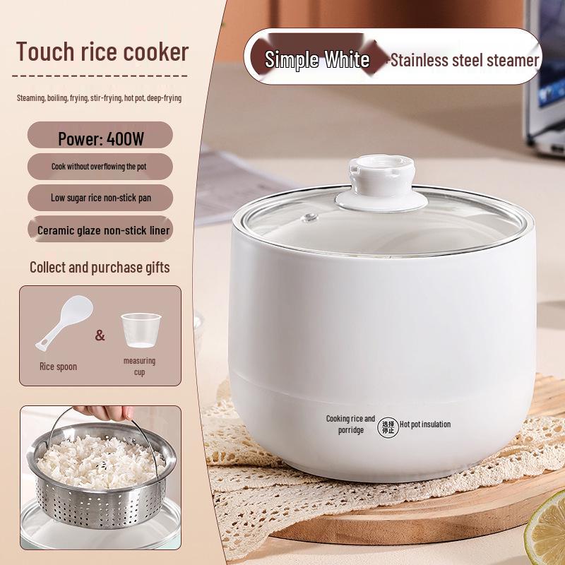 Compact Multifunctional Electric Rice Cooker Steamer – Non-stick, Low Power, Ideal for Dorms and Small Spaces