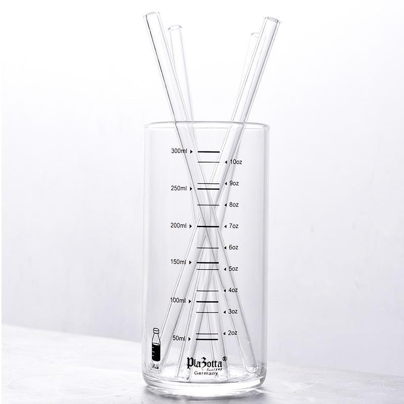 Cannucce in vetro ad alto contenuto borosilicato Cannuccia riutilizzabile ecologica per frullati Cocktail Accessori bar Cannucce con spazzole