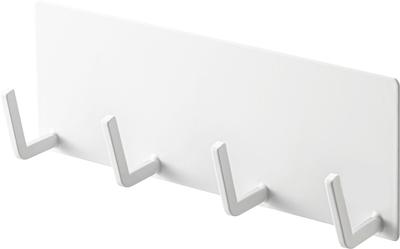 Yamazaki Magnetic Kitchen Tool Hooks, 4-Row, White, Approx. W16.5 X D3.5 X H6cm, Tower, Floating Storage, Easy Installation, Product Number: 3687