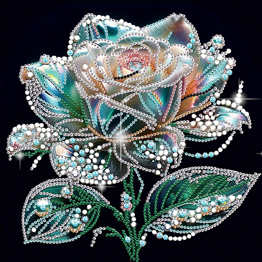 Flowers Special Shaped 5D DIY Partial Drill Diamond Painting Kits for Adults Home Wall Decor Diamond Art Kit 30x30cm